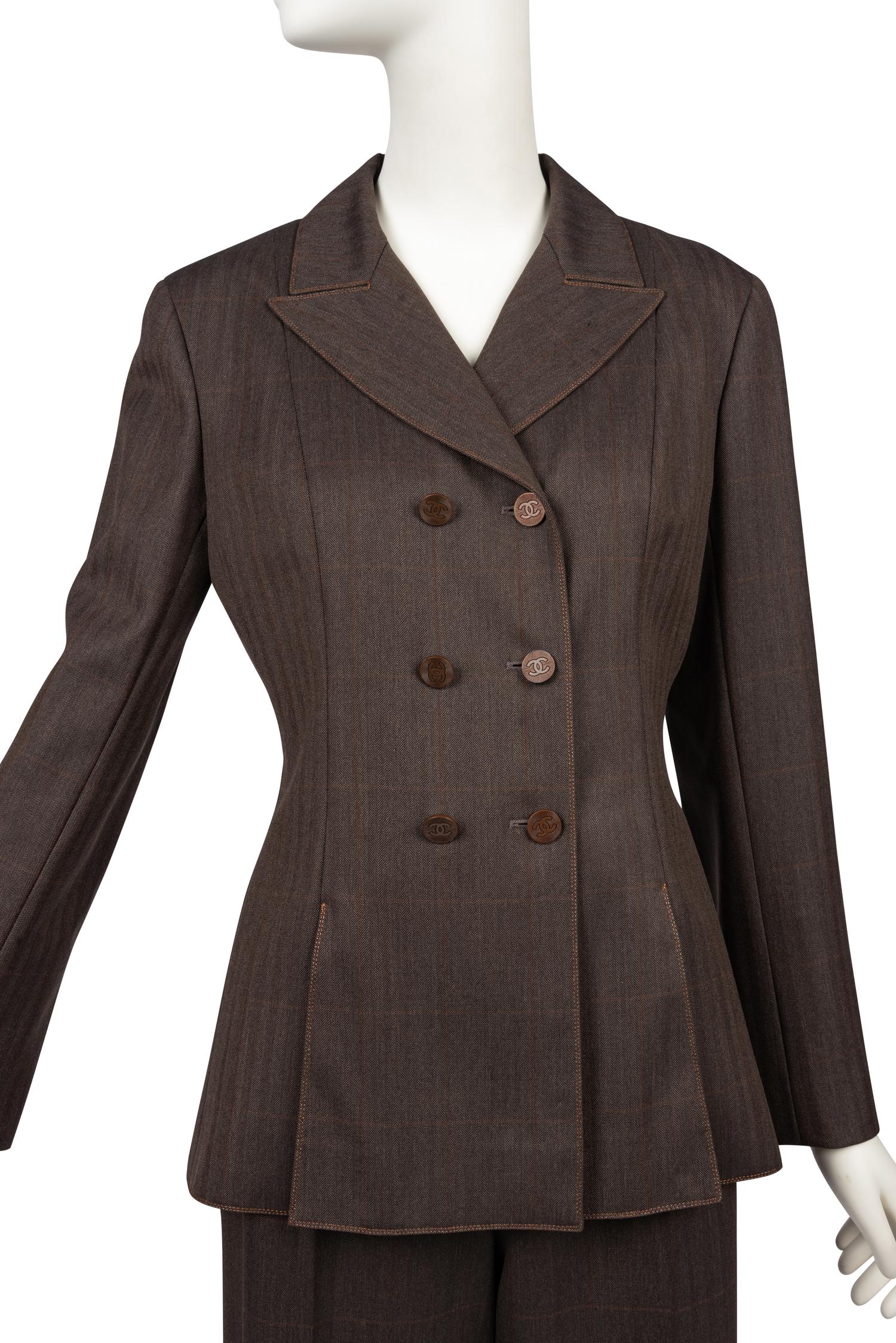 Chanel Brown Pant Suit, 2000-10s