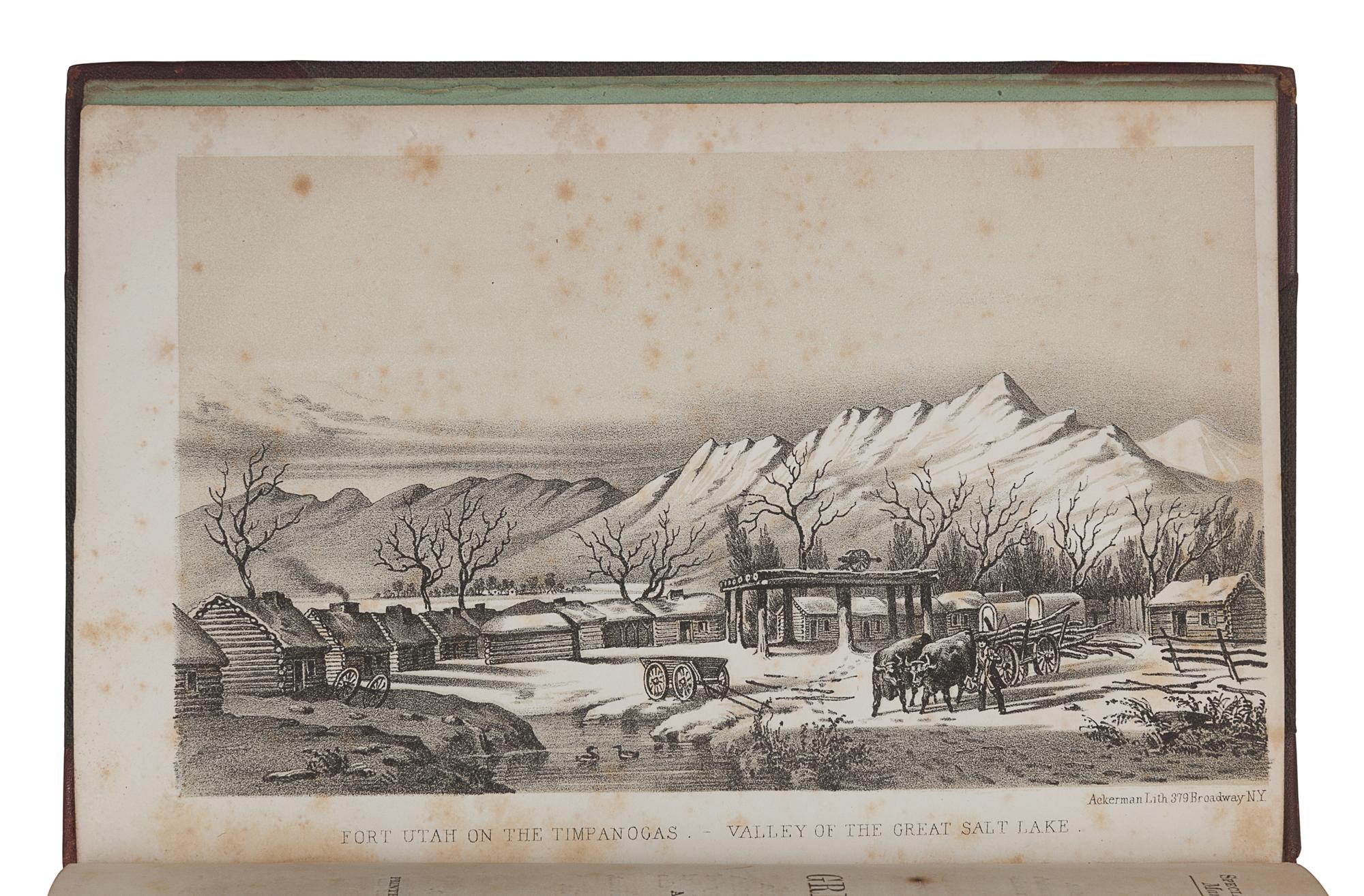 STANSBURY, Howard (1806-1863). Exploration and Survey of the Valley of the Great Salt Lake of Utah. Special Session, March 1851. Senate Executive Document, no. 3. Washington, D.C.: Robert Armstrong, 1853.