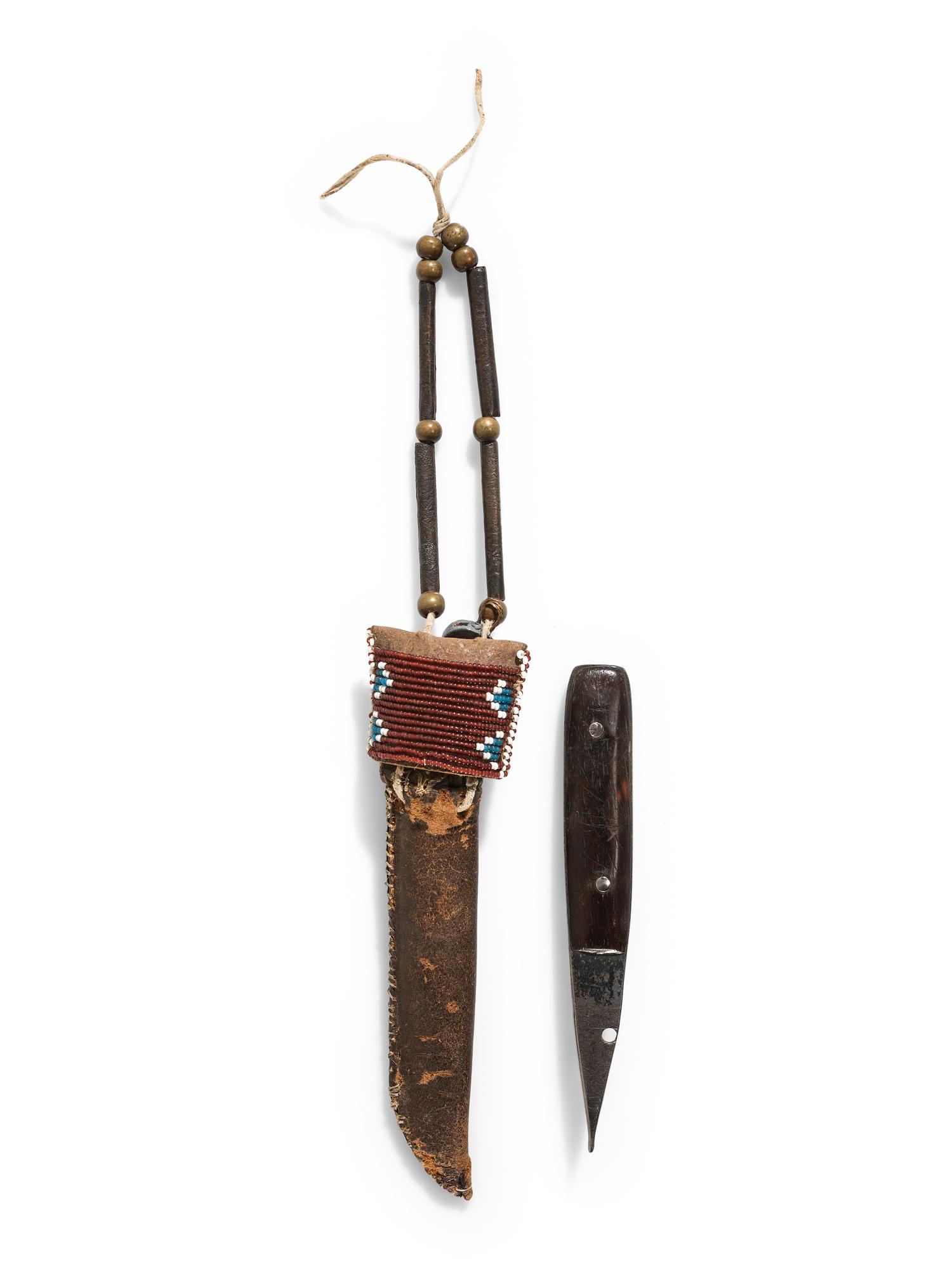 Kiowa Beaded Awl Case, with Awl