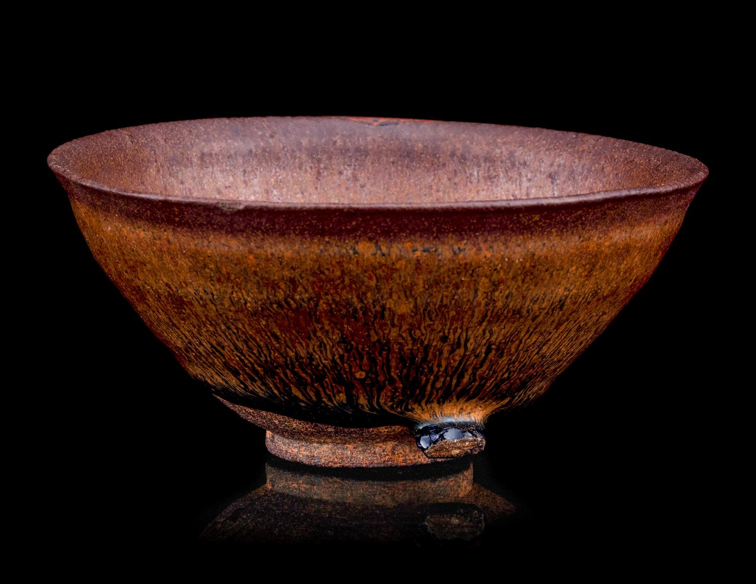 A Chinese Jian 'Hare's Fur' Glazed Stoneware Tea Bowl