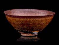 A Chinese Jian 'Hare's Fur' Glazed Stoneware Tea Bowl