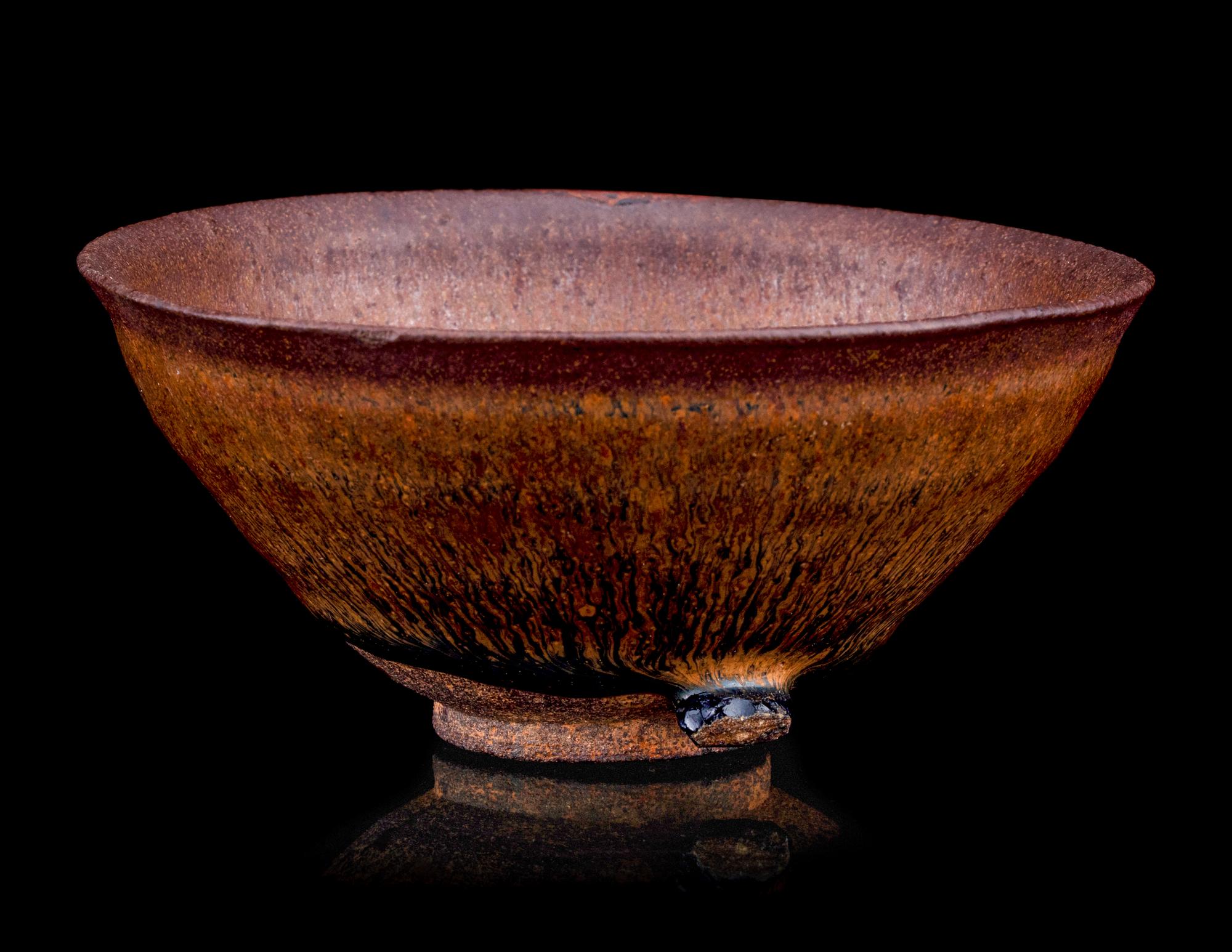 A Chinese Jian 'Hare's Fur' Glazed Stoneware Tea Bowl