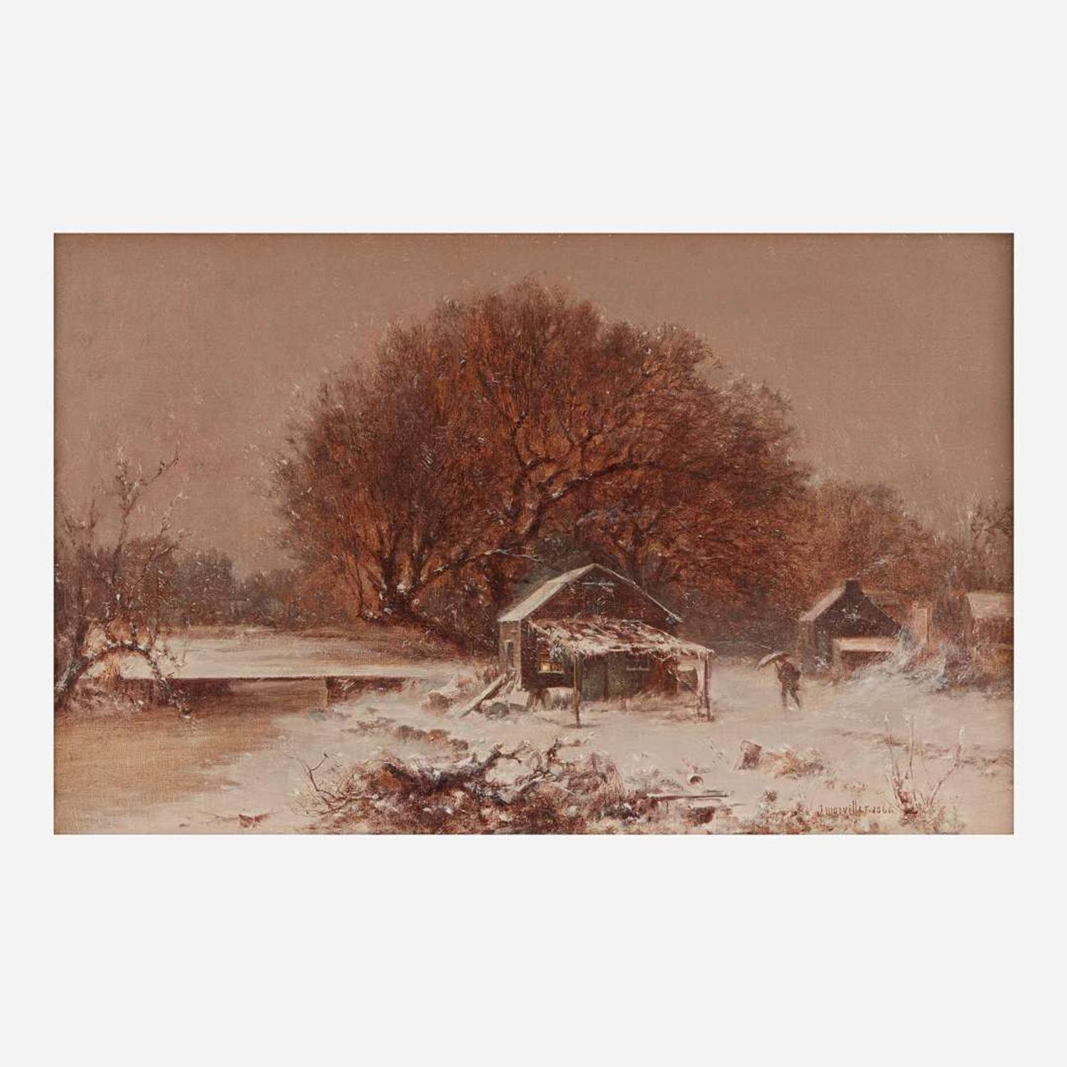 Joseph Morviller (American, 1800-1870) Winter Scene