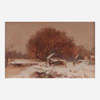 Joseph Morviller (American, 1800-1870) Winter Scene