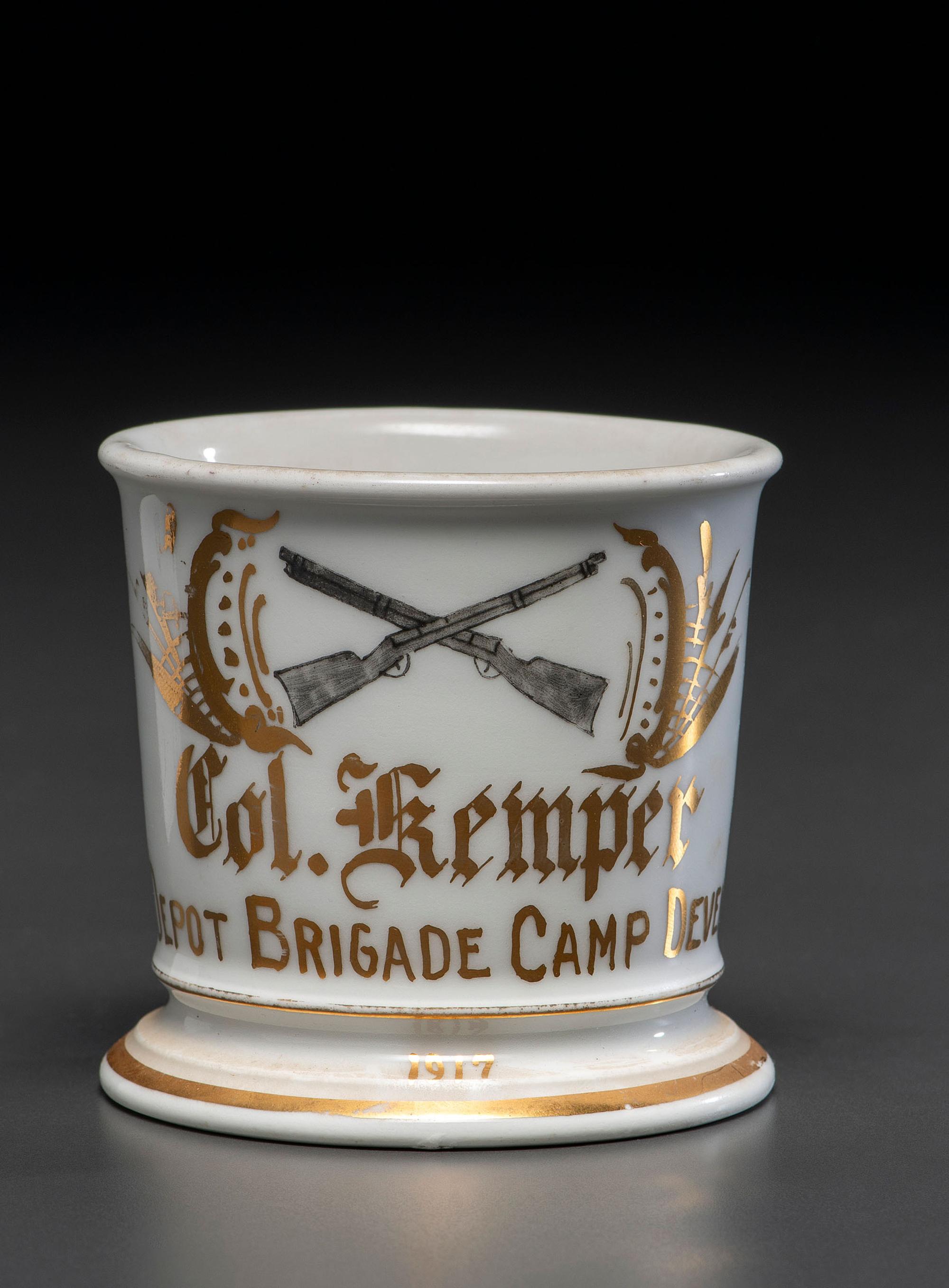 A WWI Colonel's Porcelain Shaving Mug