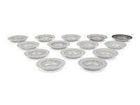 A Set of Fourteen English Silver Place-Setting Ash Trays