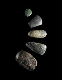 Five Neolithic Jadeite and Basalt Axe Heads