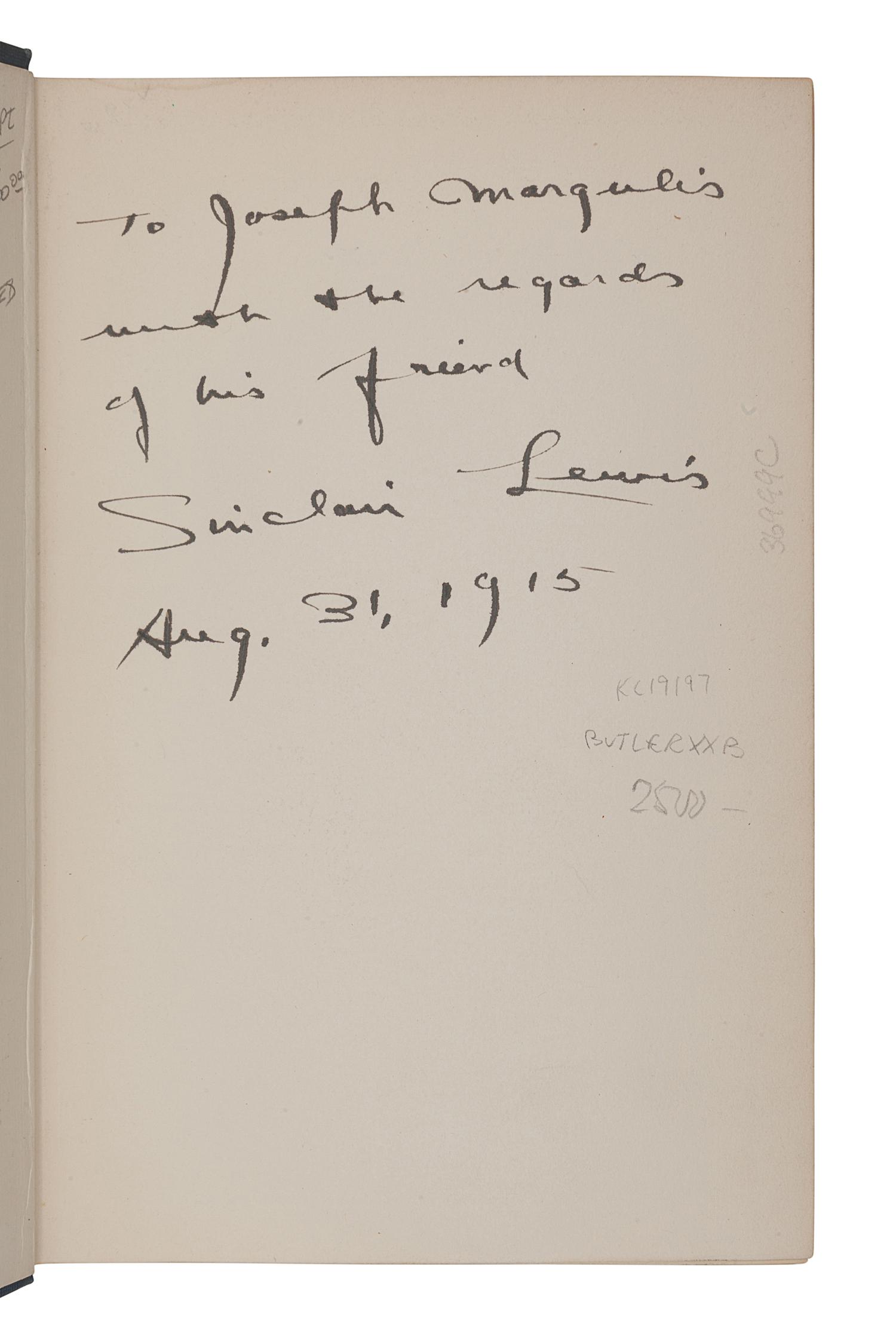 LEWIS, Sinclair (1885-1951). The Trail of the Hawk . New York: Harper & Brothers, 1915.