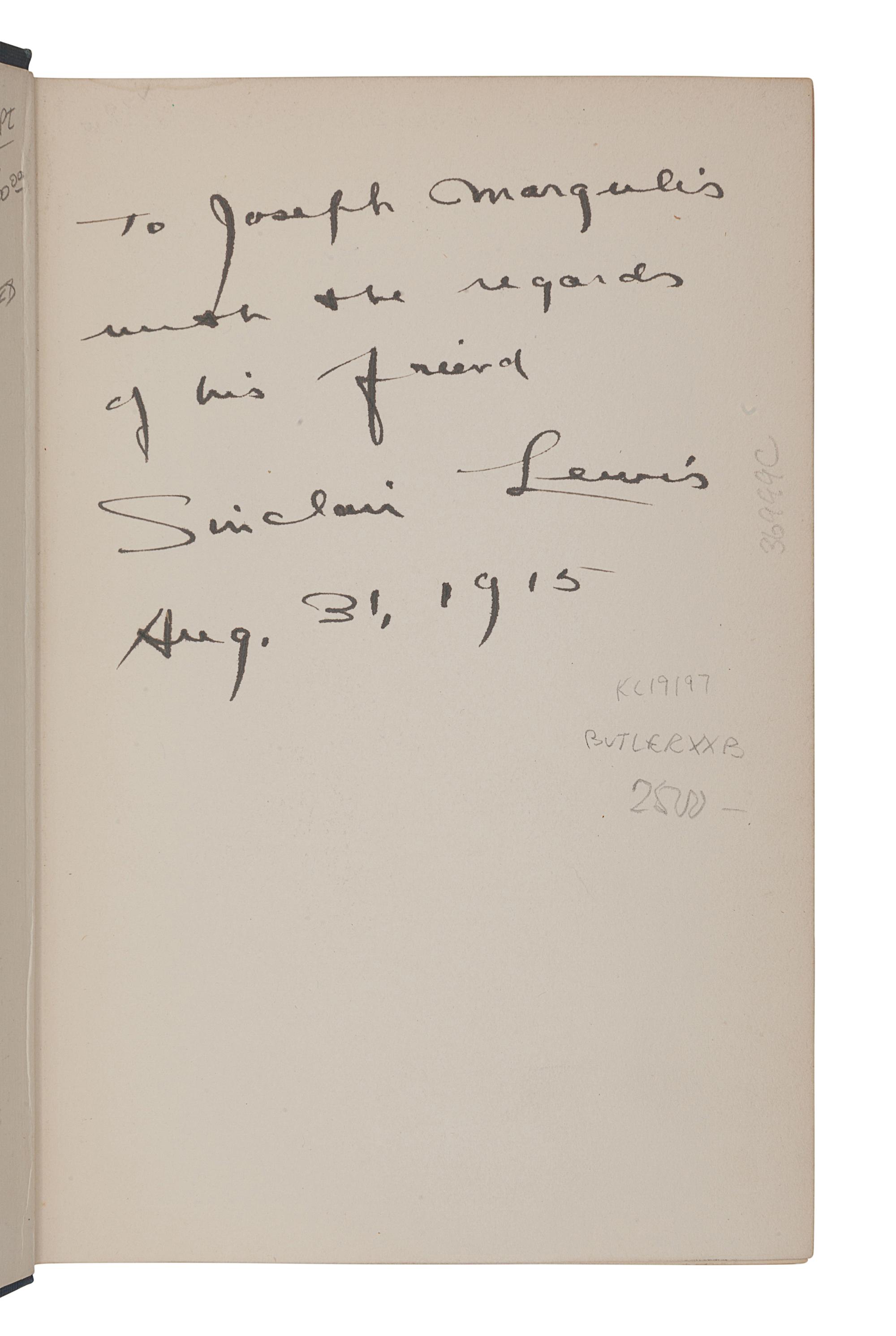 LEWIS, Sinclair (1885-1951). The Trail of the Hawk . New York: Harper & Brothers, 1915.