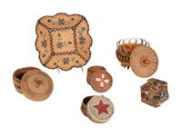Collection of Great Lakes, Eastern Woodlands, and Makah Baskets