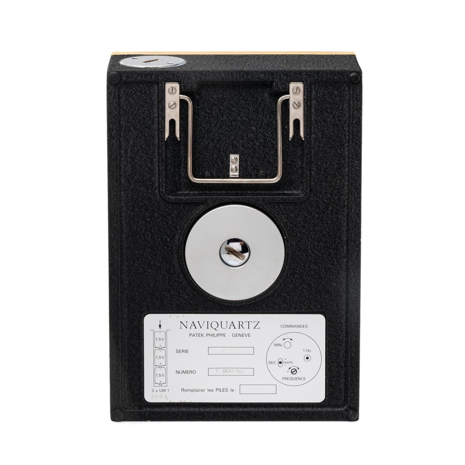 Patek Philippe for Tiffany & Co., Ref. E1200, Gilt Aluminum 'Naviquartz' Table Clock