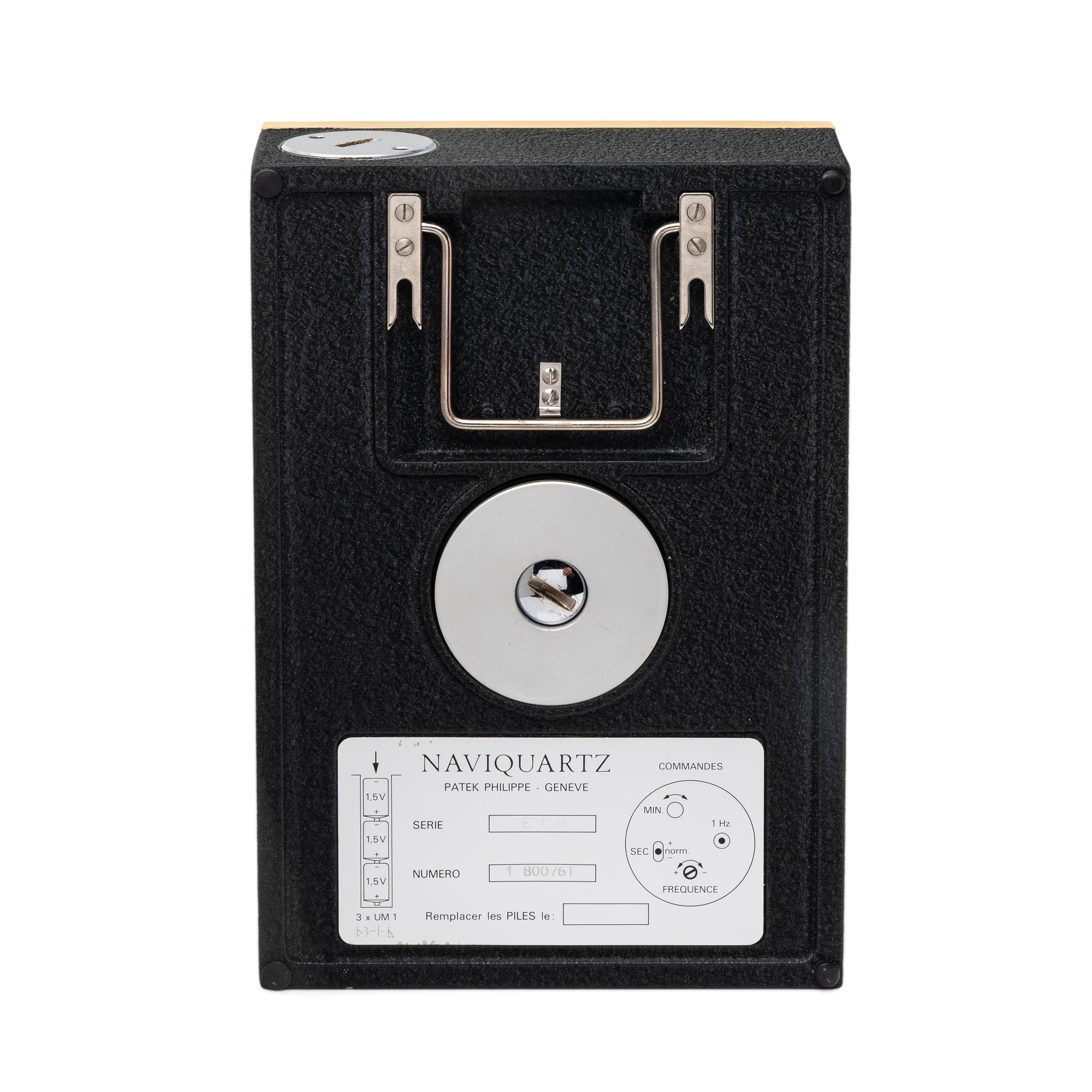 Patek Philippe for Tiffany & Co., Ref. E1200, Gilt Aluminum 'Naviquartz' Table Clock