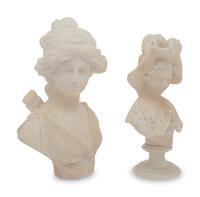 Two Italian Alabaster Busts
