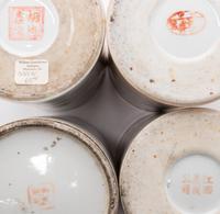Six Chinese Famille Rose Porcelain Hat Stands Height of tallest 11 inches. — LATE 19TH-20TH CENTURY