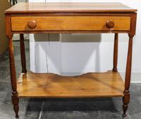 An American Oak Work Table Height 29 x width 30 3/4 x depth 17 1/2 inches. — 19TH CENTURY