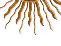 A Gilt Metal Sunburst Ceiling Fixture