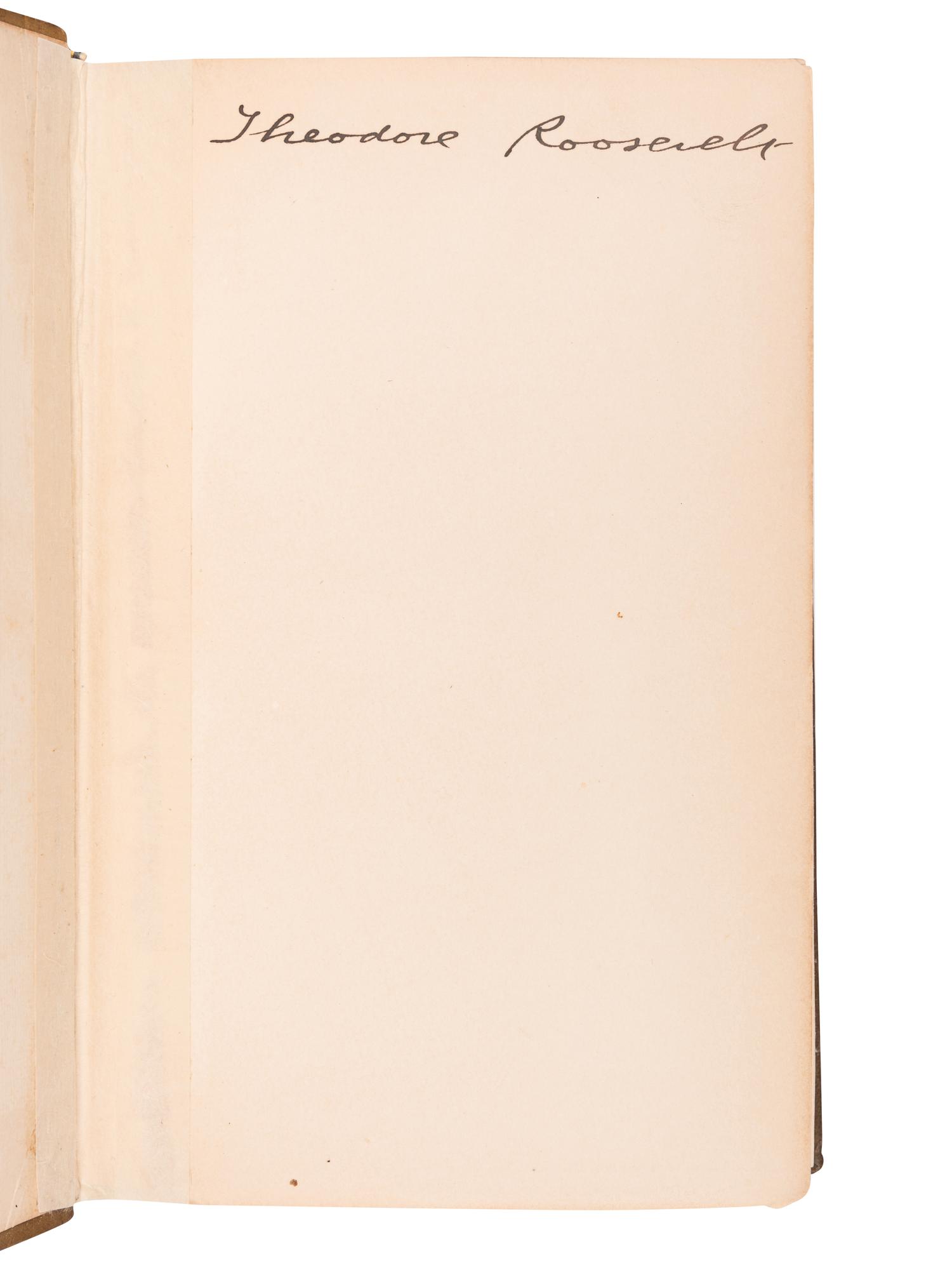ROOSEVELT, Theodore (1858-1919). The Rough Riders . New York: Charles Scribner's Sons, 1899.