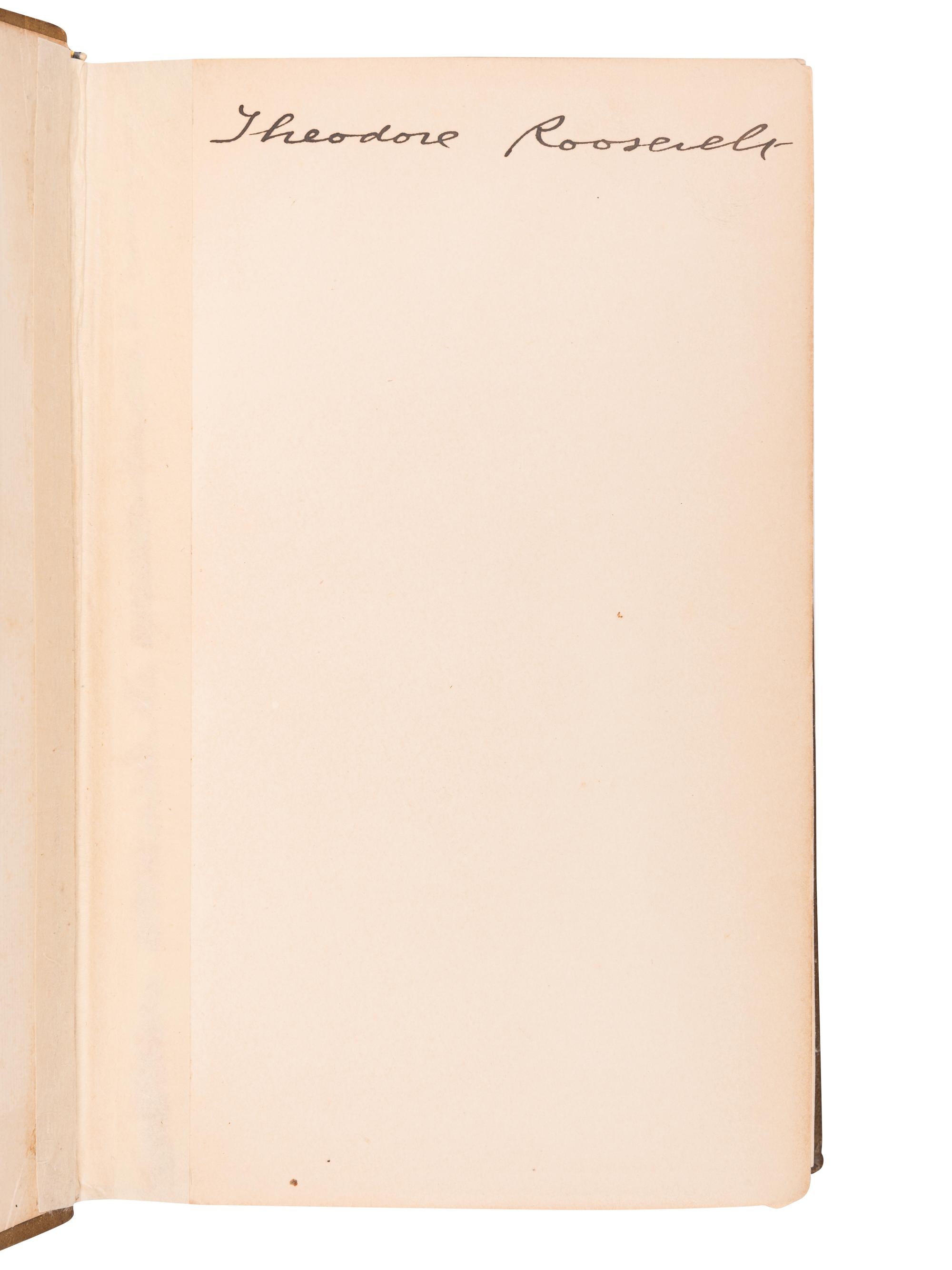 ROOSEVELT, Theodore (1858-1919). The Rough Riders . New York: Charles Scribner's Sons, 1899.