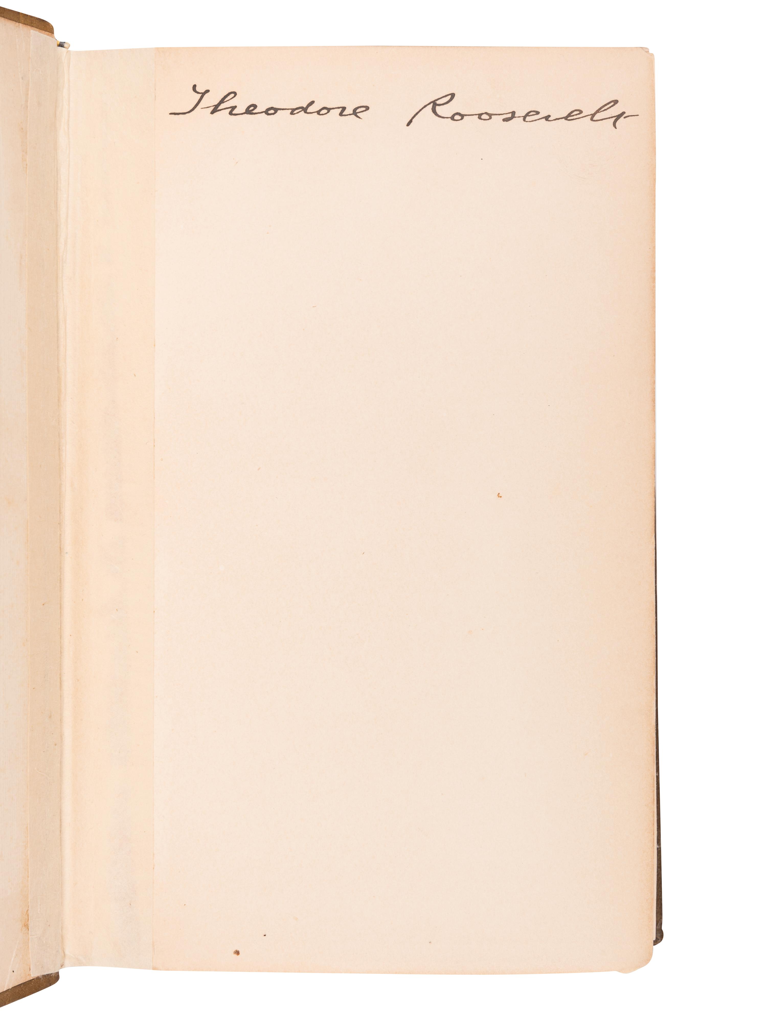 ROOSEVELT, Theodore (1858-1919). The Rough Riders . New York: Charles Scribner's Sons, 1899.
