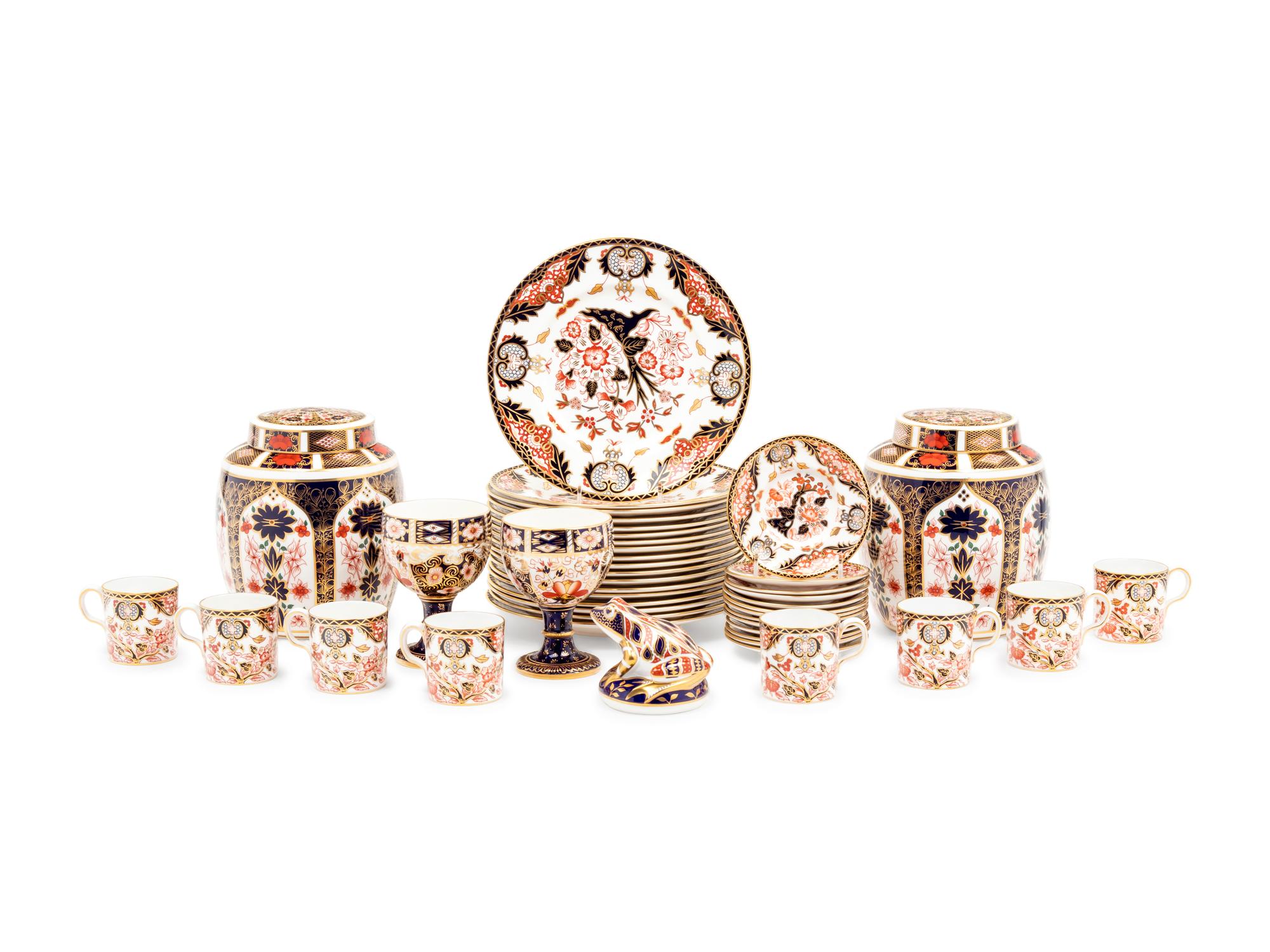A Royal Crown Derby Porcelain Dessert Service