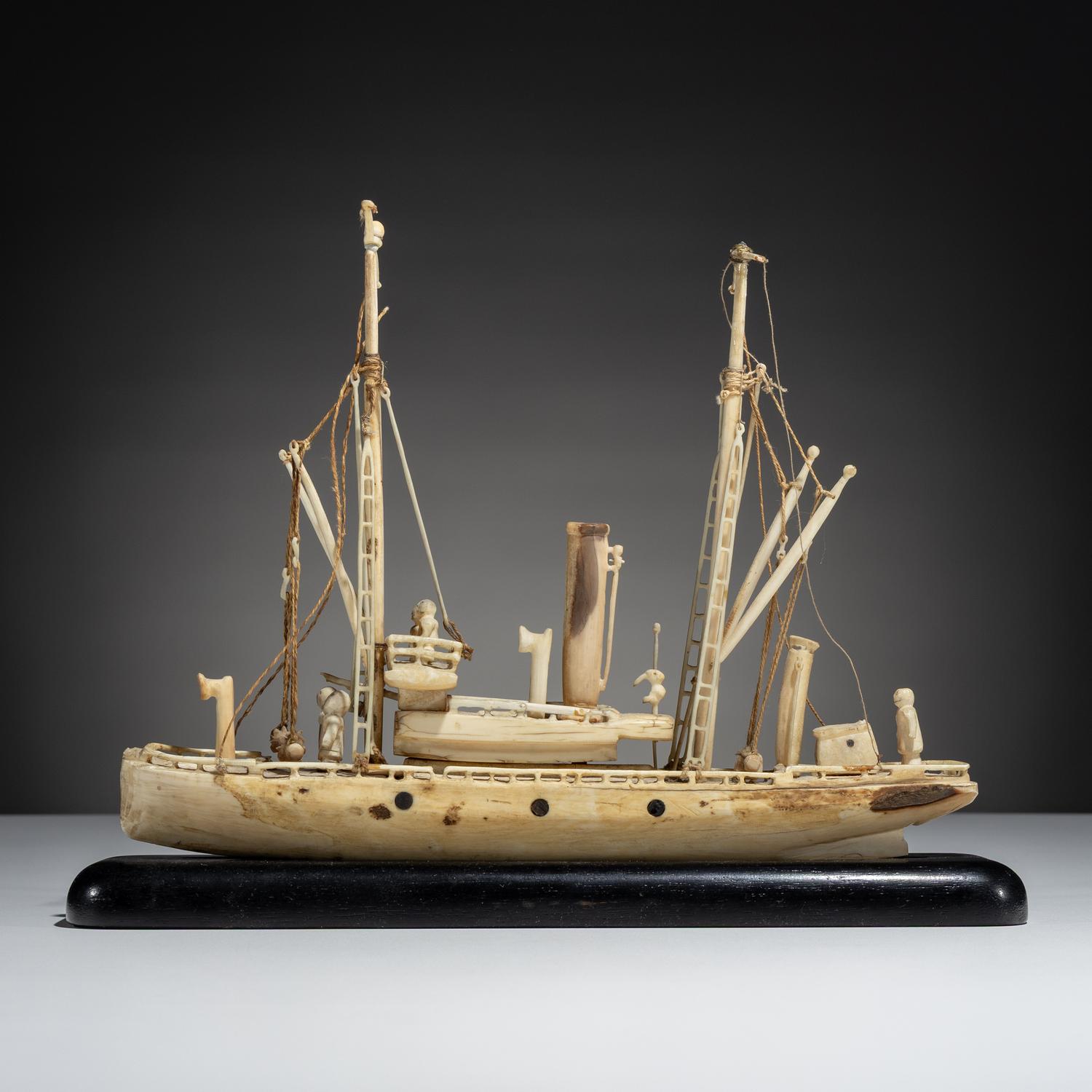Inupiat Whaling Steam Ship Model