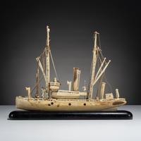 Inupiat Whaling Steam Ship Model