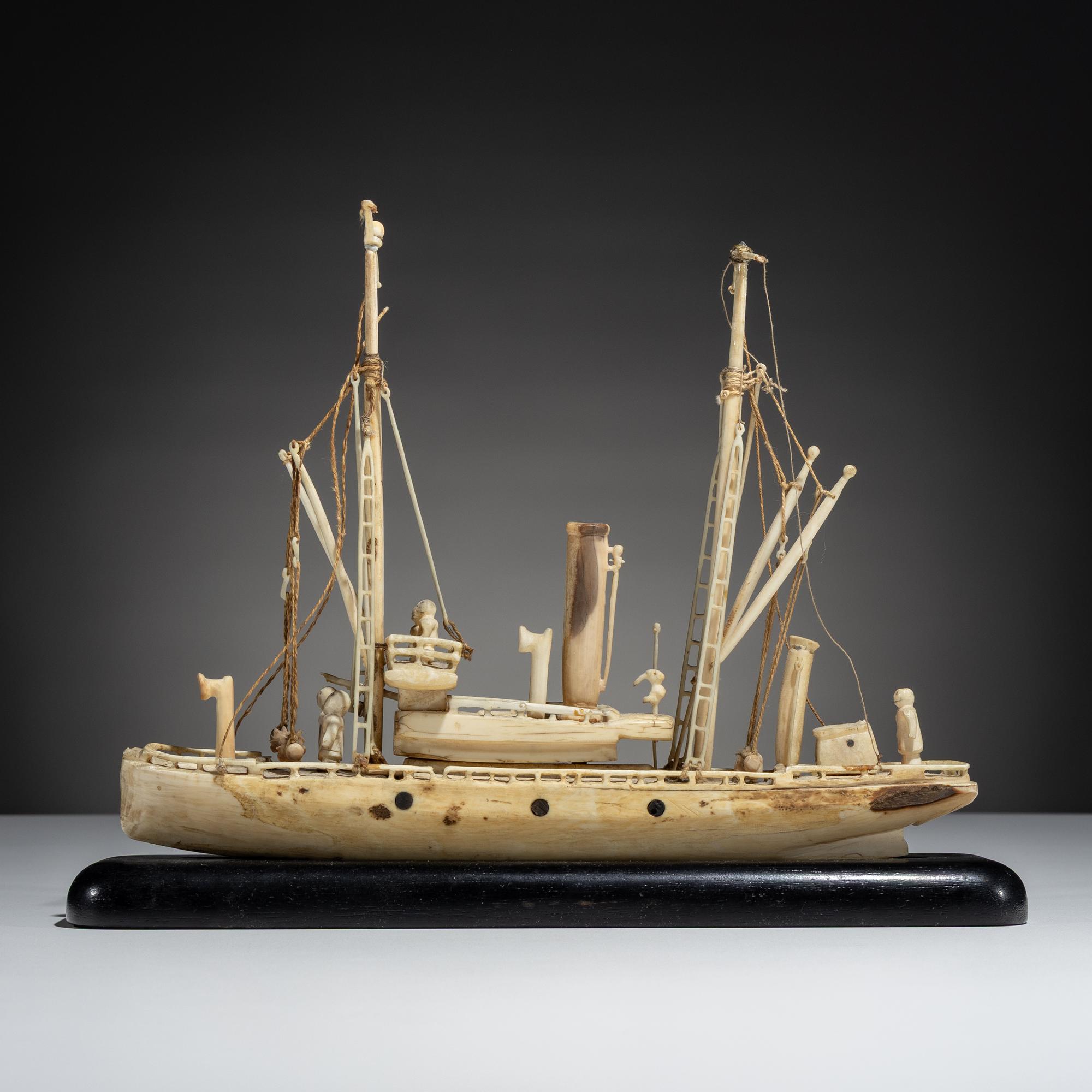Inupiat Whaling Steam Ship Model