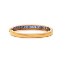 YELLOW GOLD AND SAPPHIRE BANGLE BRACELET