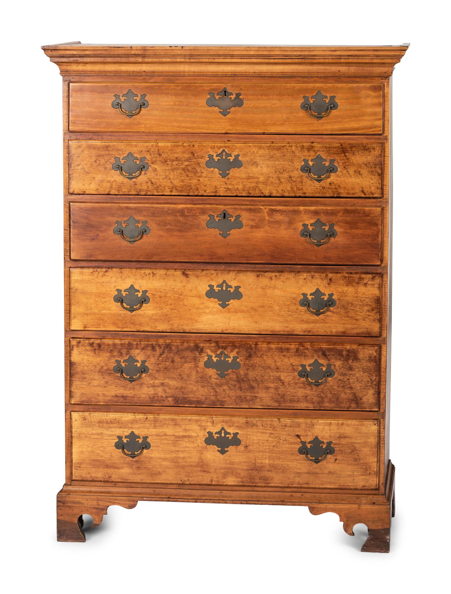 A Chippendale Cherrywood Tall Chest of Drawers