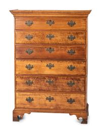 A Chippendale Cherrywood Tall Chest of Drawers