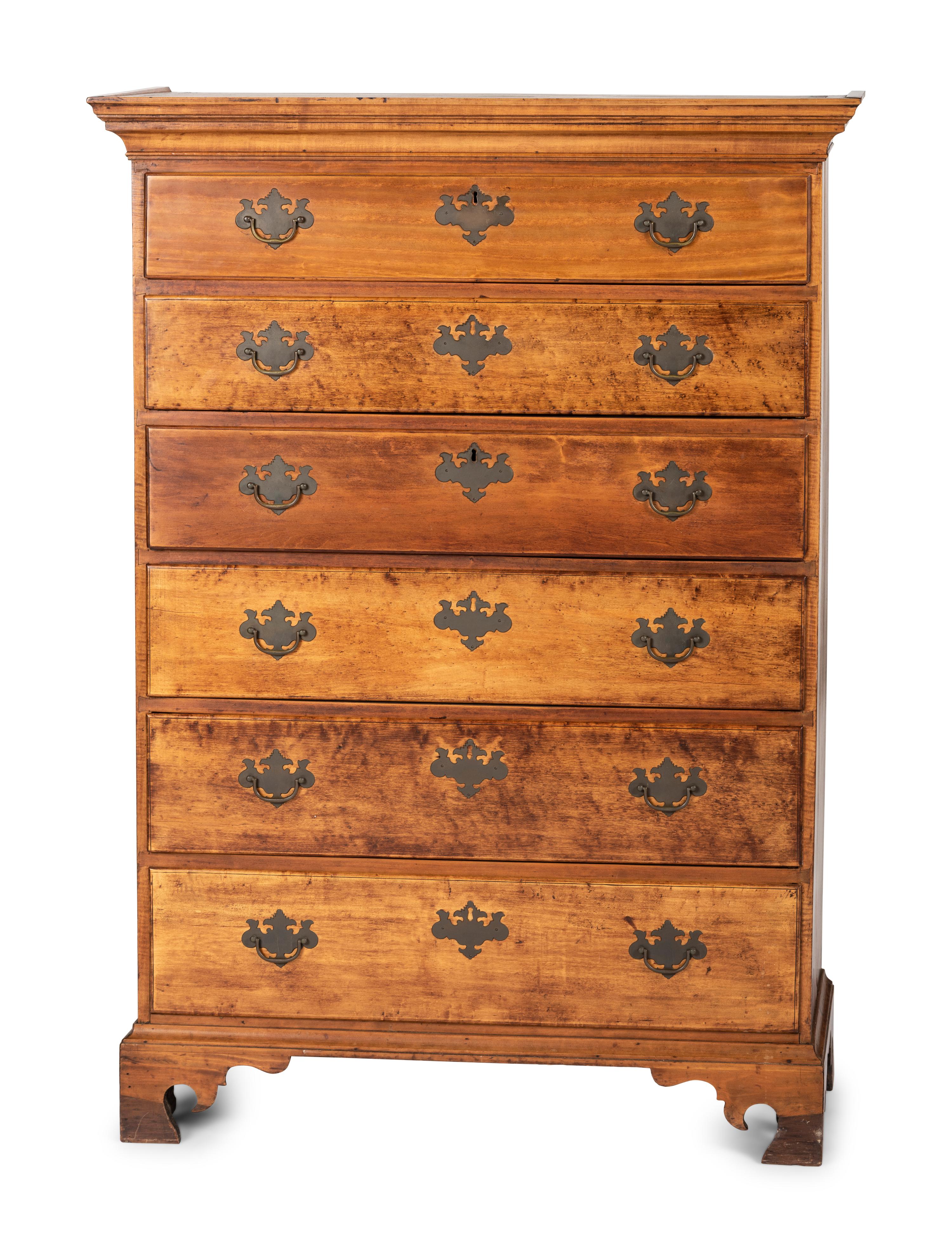 A Chippendale Cherrywood Tall Chest of Drawers