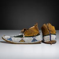 Cheyenne Beaded Hide Moccasins