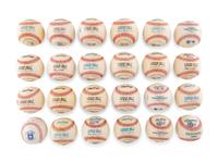 A Large Group of Hall of Fame Pitcher Single Signed Autograph Baseballs,