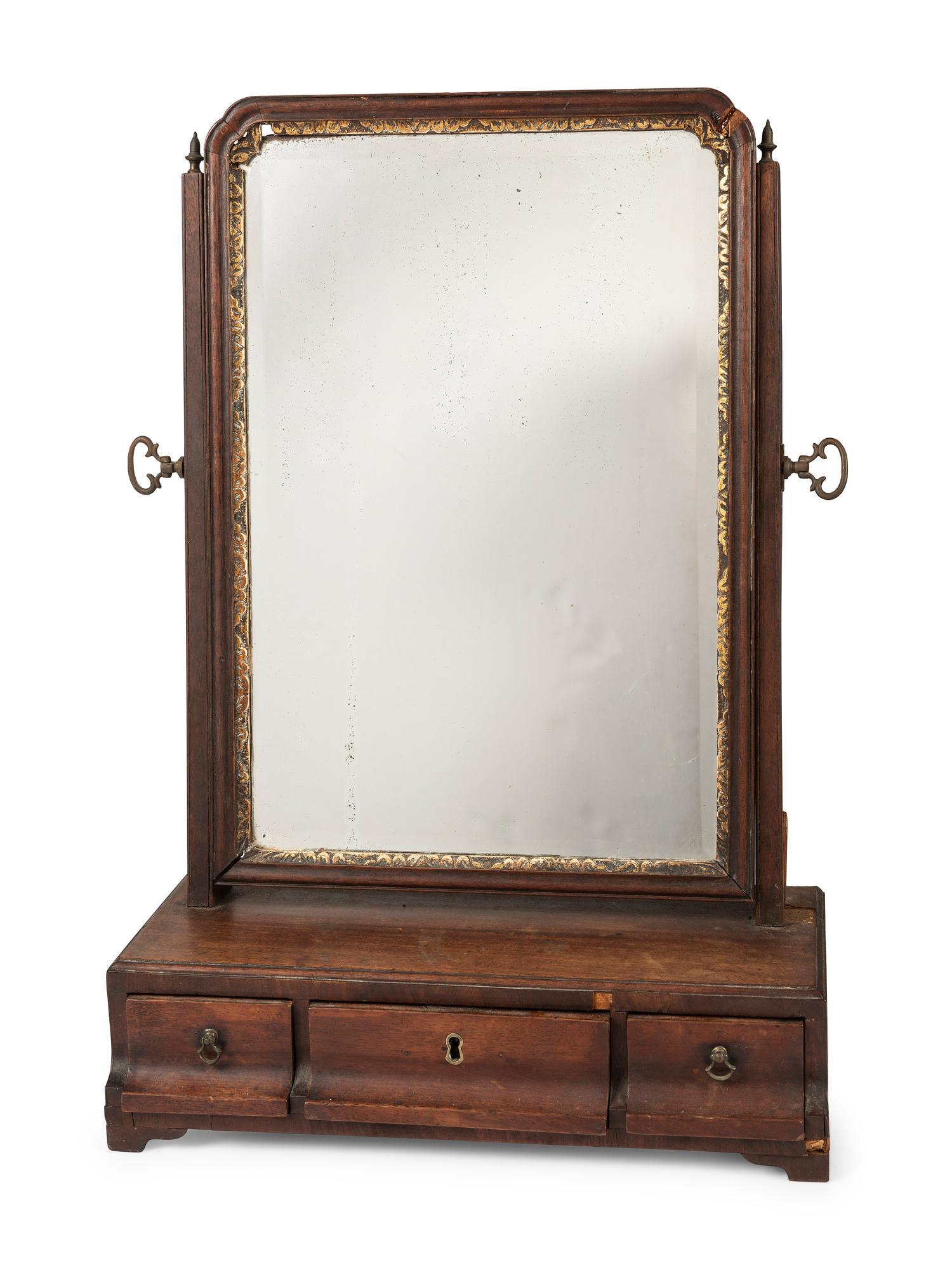 A George II Mahogany Dressing Mirror