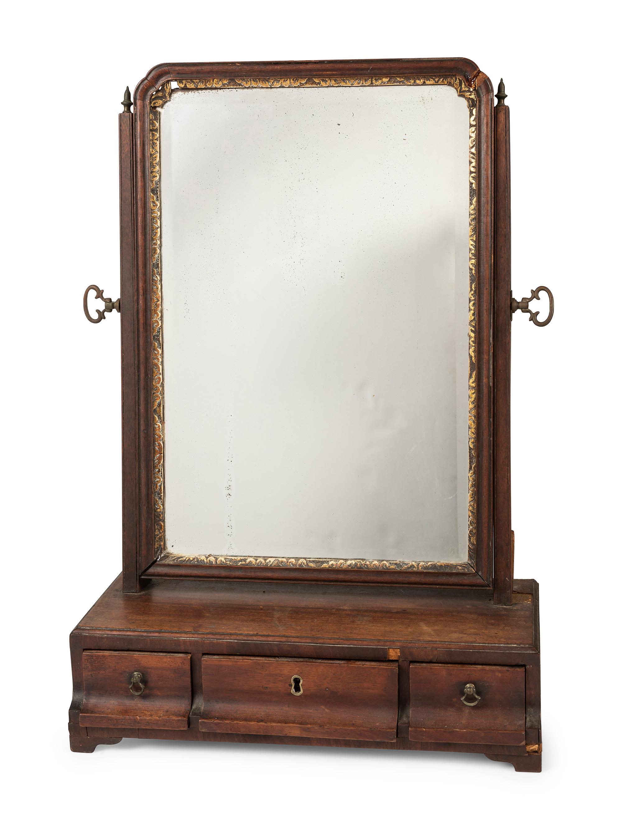 A George II Mahogany Dressing Mirror