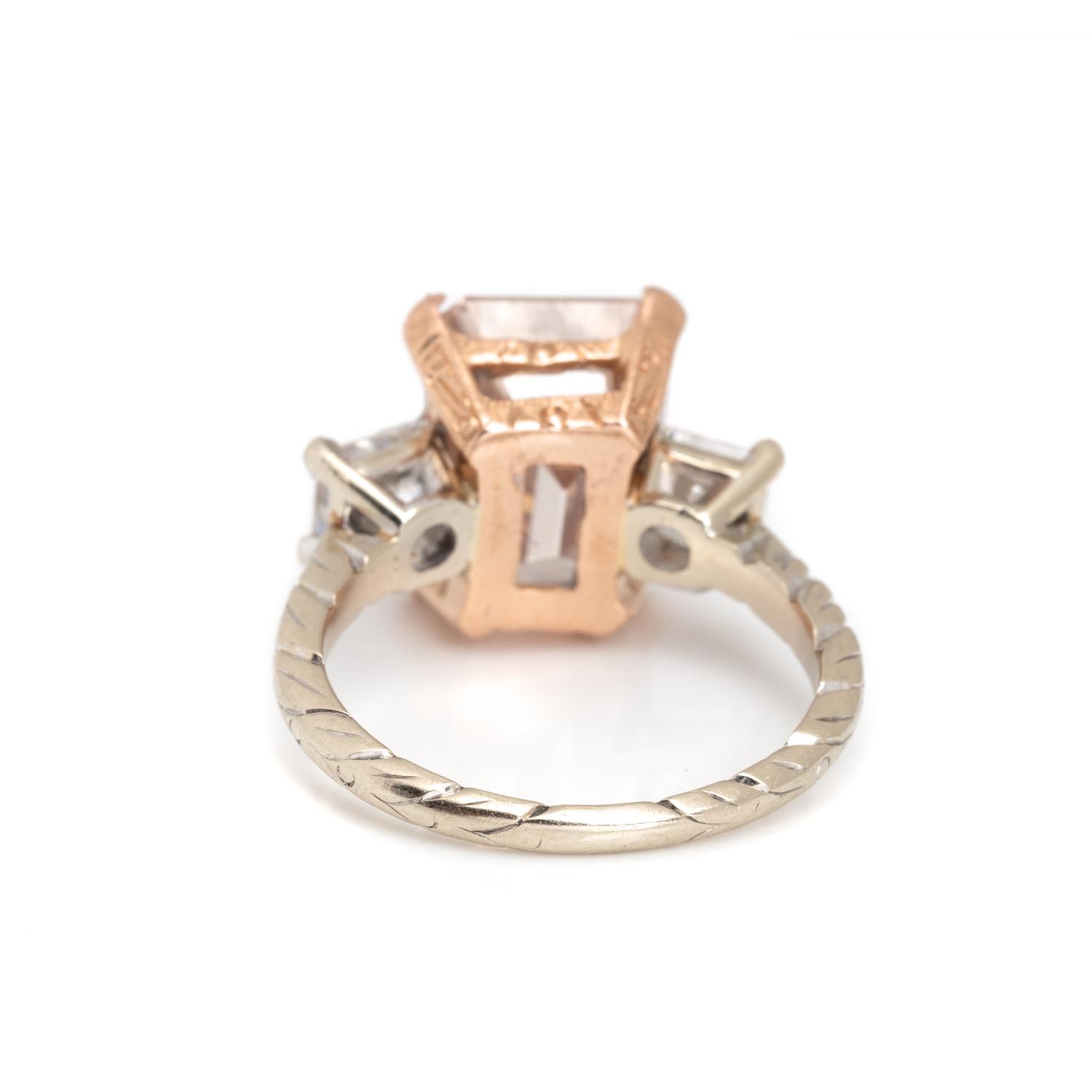 FANCY BROWNISH PINK DIAMOND RING