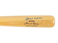 A Hank Aaron Signed Autograph Bat (Beckett Authentication Services Letter)