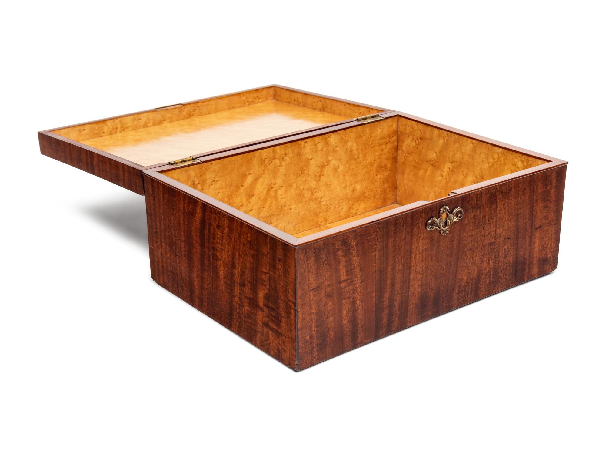 An English Mahogany and Bird's Eye Maple Box