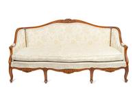 A Louis XV Style Walnut Canapé