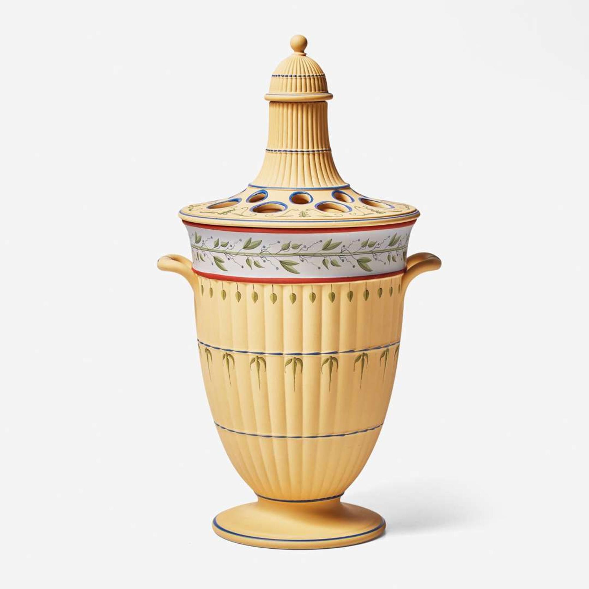 A Wedgwood Cane Jasperware Genius Collection Bough Pot UK, late 20th century
