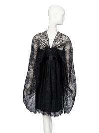 Bill Blass, Strapless Black Lace Cocktail Dress