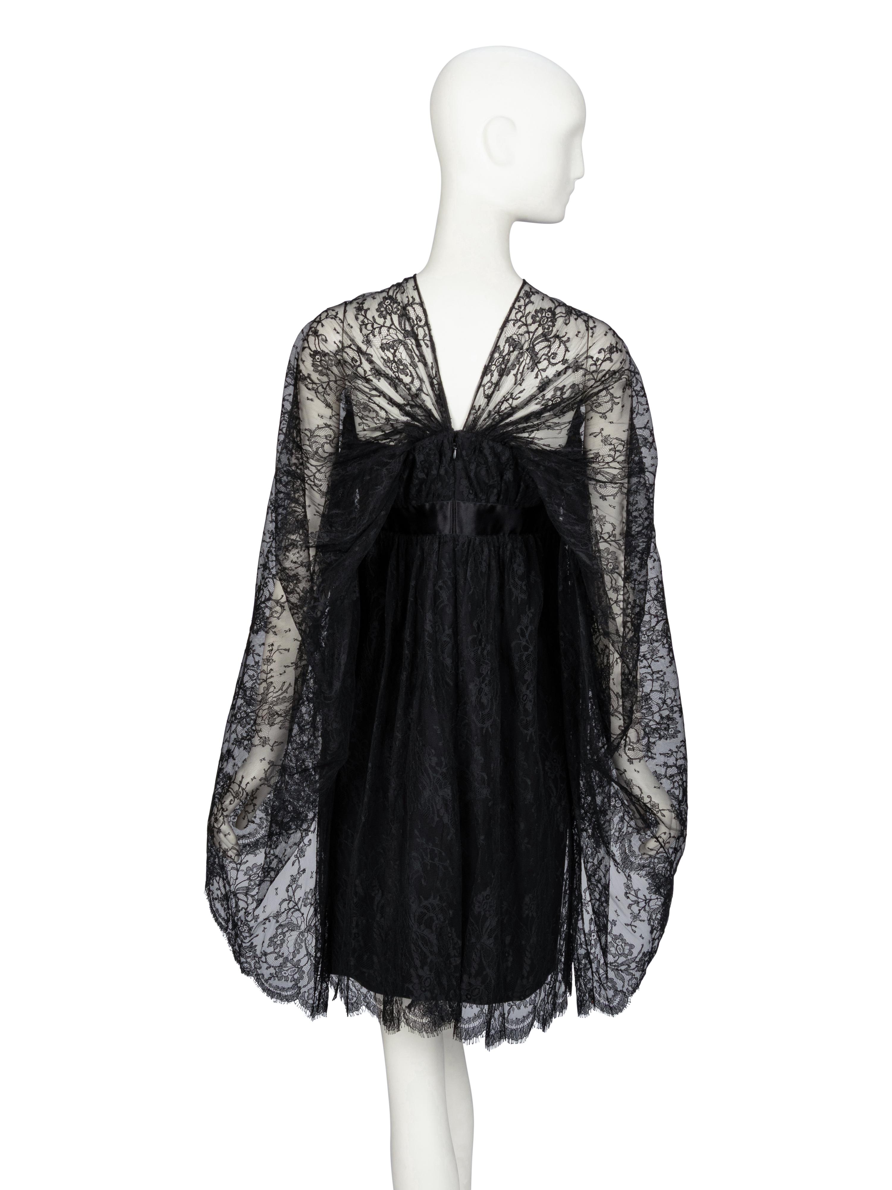 Bill Blass, Strapless Black Lace Cocktail Dress