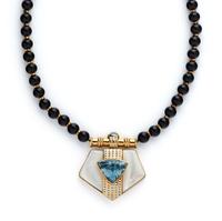 MULTIGEM AND DIAMOND BEAD NECKLACE