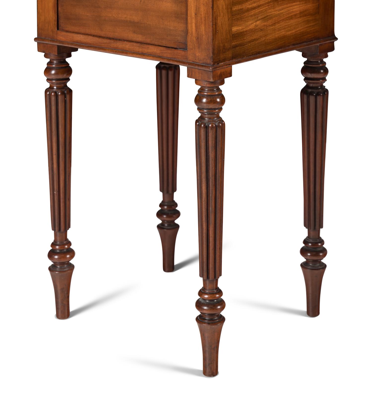 A Pair of George IV Mahogany Bedside Cabinets