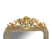 A Napoleon III Silvered and Gilt Wood Mirror