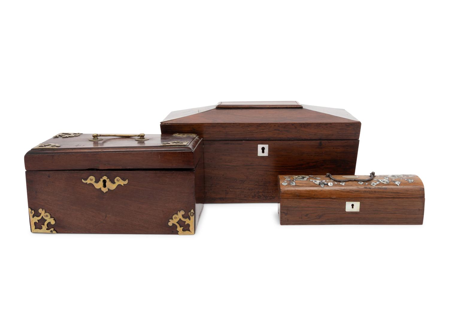 Three English Tea Caddies