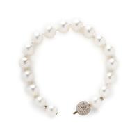 CULTURED PEARL AND DIAMOND BRACELET