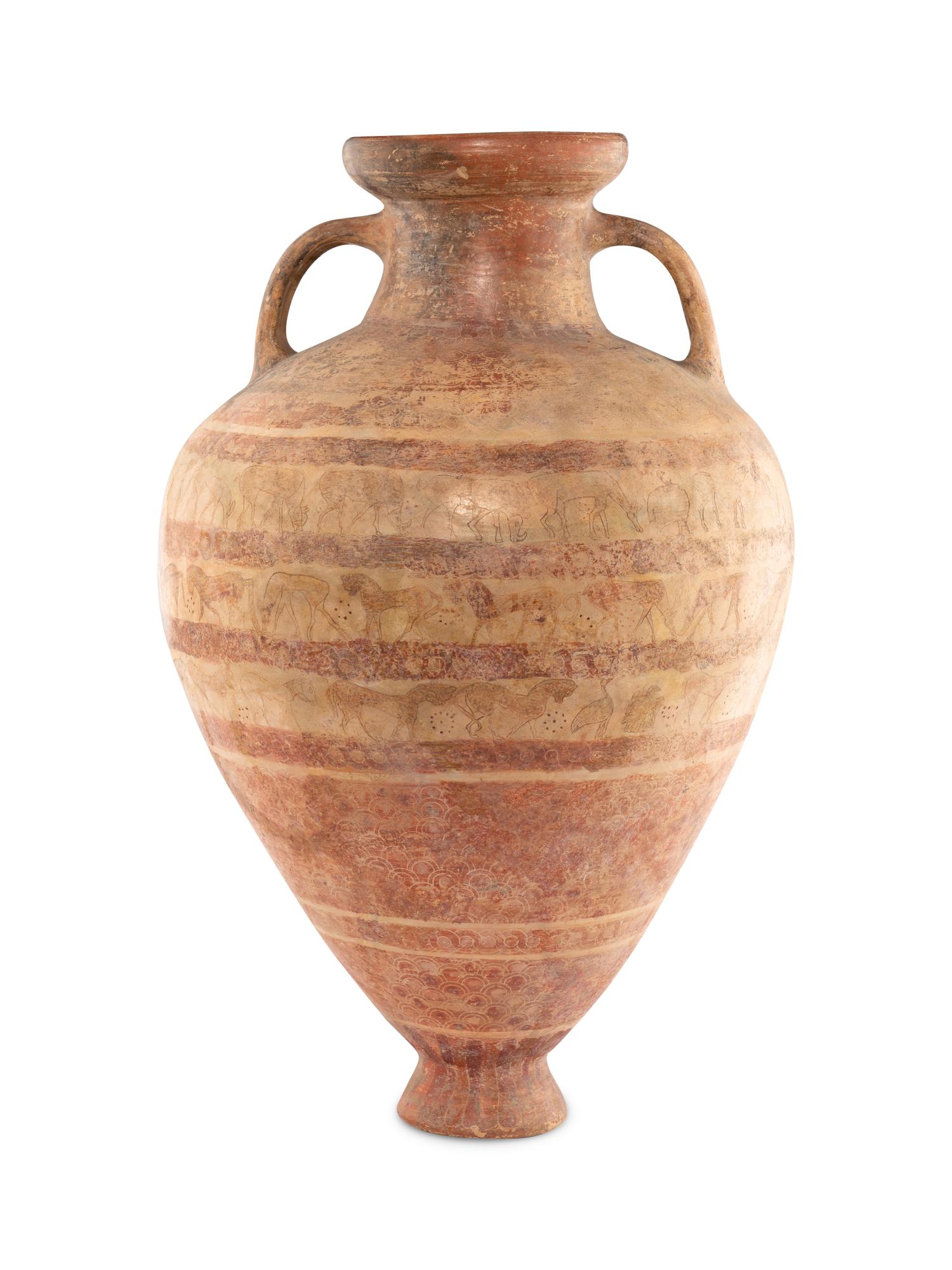 A Large Italo-Corinthian Scaled Neck Amphora