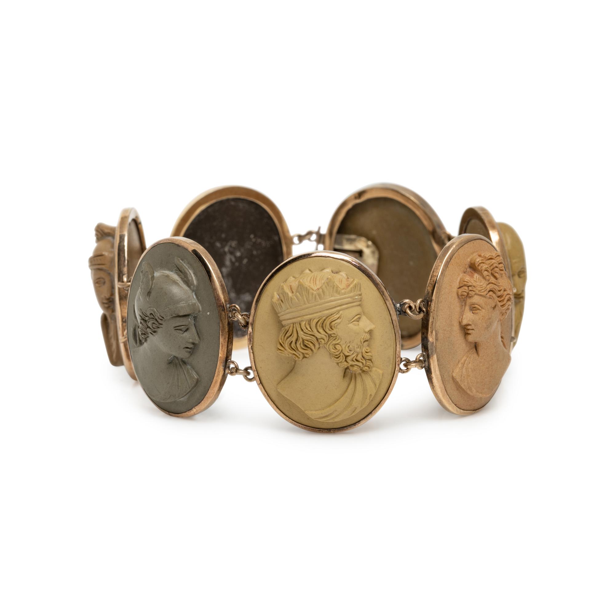 ANTIQUE, LAVA CAMEO BRACELET