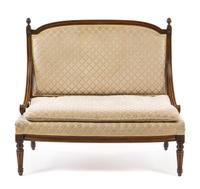 A Louis XVI Style Settee Height 33 3/4 x width 36 x depth 19 3/4 inches. — MID-20TH CENTURY